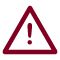 Red caution icon.
