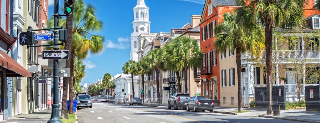 King Street in downtown Charleston, South Carolina.