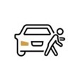 Car and pedestrian icon