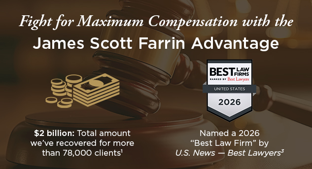 Fight for maximum compensation with the James Scott Farrin Advantage.