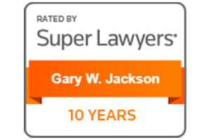 Super Lawyers Gary W. Jackson 10 years logo