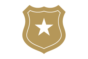 Gold police badge icon