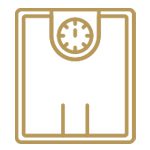 Gold weight icon.