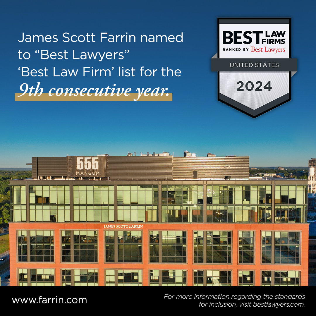 James Scott Farrin named to Best Lawyers Best Law Firm list for 9th straight year