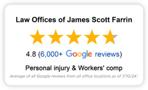 The Law Offices of James Scott Farrin received 4.8 stars out of more than 3,000 reviews.