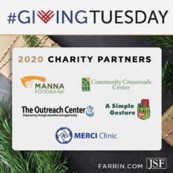 Giving Tuesday 2020 Charity Partners for the Law Offices of James Scott Farrin
