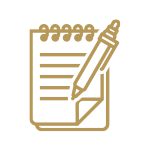 Gold notebook icon