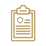 Gold police report icon