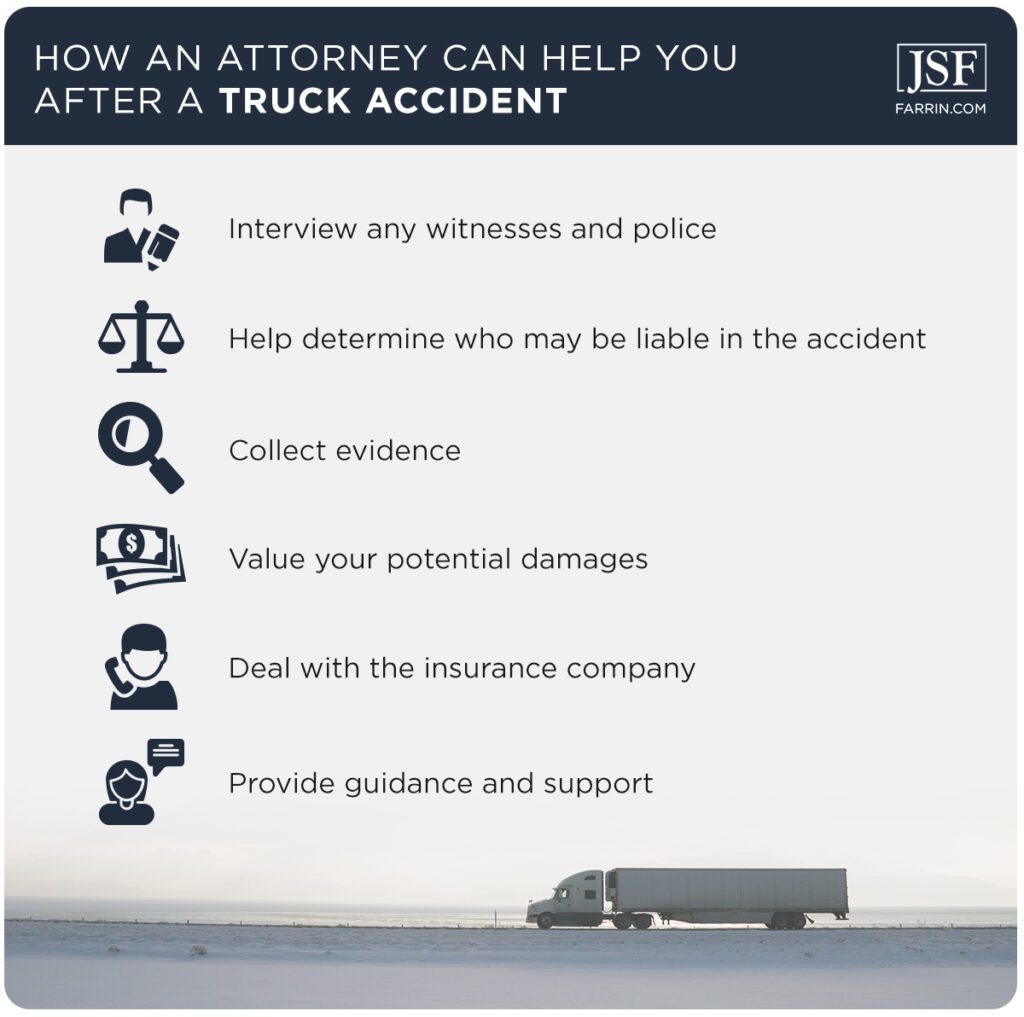 how an attorney can help you after a truck accident graphic