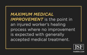 Maximum medical improvement is the point in an injured worker's healing process where no improvement is expected with generally accepted medical treatment.