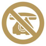Gold icon of a phone representing the Do Not Call Registry.