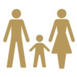 A man and woman with a child, representing the Family and Medical Leave Act.