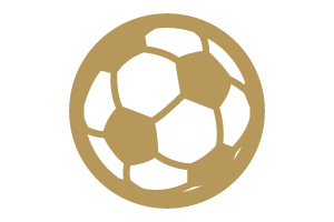 Gold soccer football icon