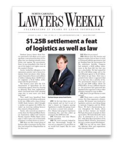 Lawyers Weekly article about the Black Farmers case settlement in which the Law Offices of James Scott Farrin were involved.