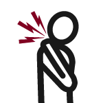 Icon of person holding neck from whiplash