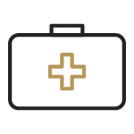 Icon of a first aid kit.