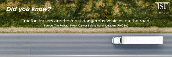 Tractor-trailers are the most dangerous vehicles on the road.