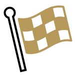 Icon of a checkered racing flag
