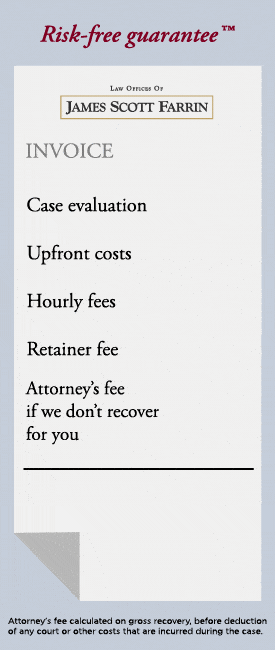 If we don't recover for you, you pay no attorney's fee.2