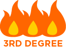 Fire icon representing third degree burns.