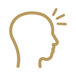 Gold icon showing a head injury.