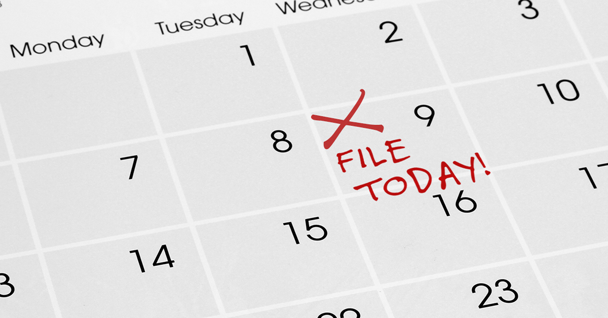 Law Offices of James Scott Farrin Carolinas workers’ comp attorneys. Calendar with marked deadline emphasizes urgency to file a workers’ compensation claim.